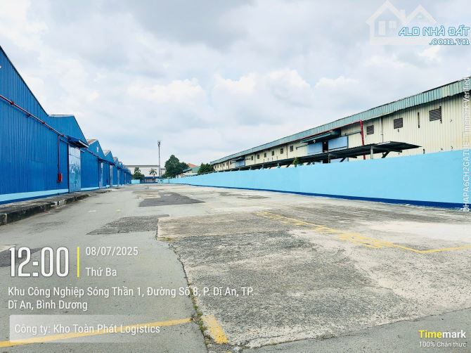 Cho thuê kho 500m2- cầu vượt Sóng Thần- Đầy đủ các dịch vụ