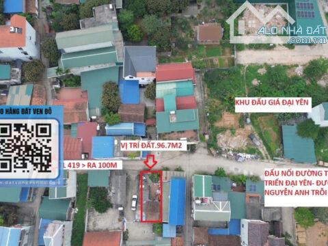 Đất thổ cư xã Đại Yên – Chương Mỹ – TP Hà Nội – Đất thuộc khu đấu giá Đại Yên  – S= 96,7m2