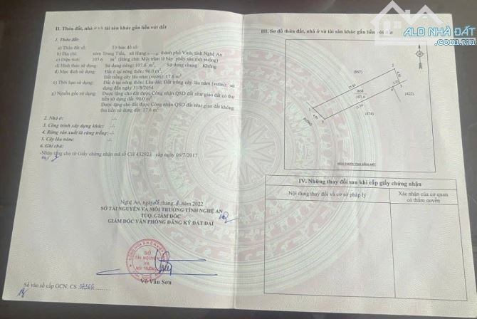 BÁN GẤP LÔ ĐẤT ĐẸP TRUNG TIẾN (HƯNG ĐÔNG) - VINH HƯNG