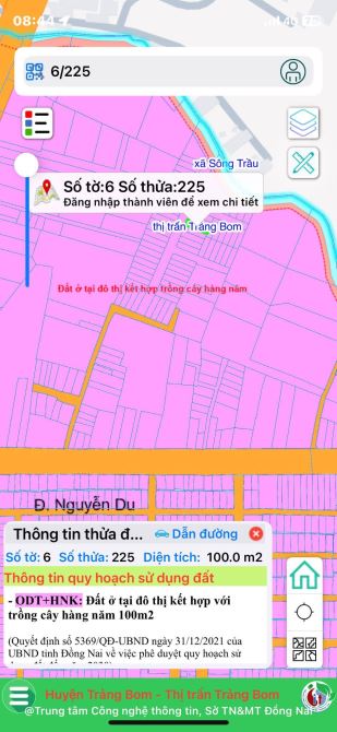 Cần bán lô đất đối diện chợ trảng bom. Diện tích: ngang 5m , dài 20m  Giá bán: 1.5tỷ