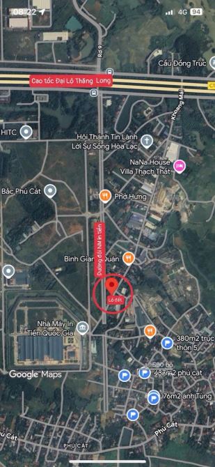 150m Vị Trí Vàng Kinh Doanh Luôn Tại Xã Phú Cát Gần CN Cao Gần Gametro