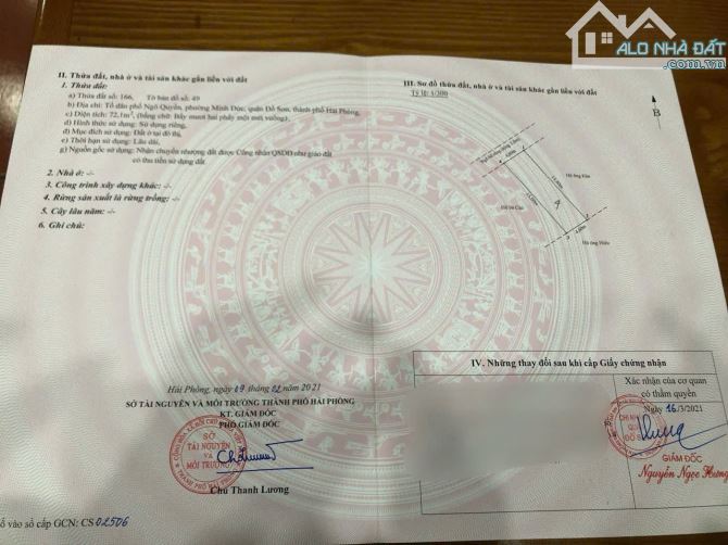 LÔ ĐẤT NHỎ XINH - GIÁ ĐẦU TƯ TẠI KHU VỰC MINH ĐỨC - ĐỒ SƠN