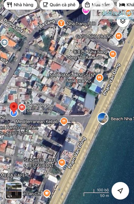 Bán đất tặng nhà 2 tầng 3 mặt tiền Điện Biên Phut cách biển vài bước chân. Ngang 10,5m