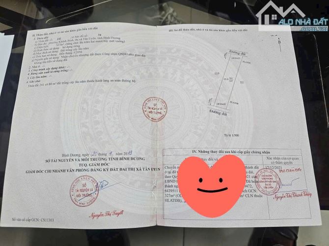 Chỉ 3Tỷ4 – Sở hữu ngay lô đất 2 mặt tiền cực hiếm Tân Uyên!