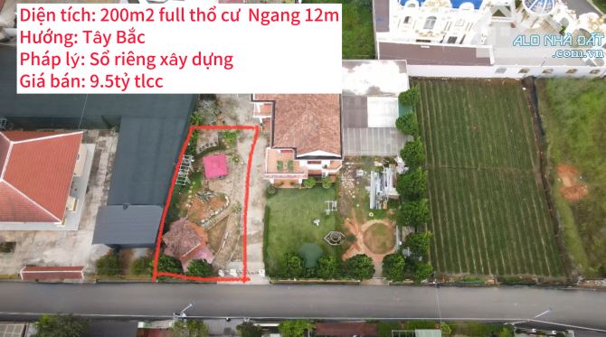 BÁN ĐẤT VILLA 212.6M2 (BỀ NGANG 12M) - NỘI KHU SANG ĐƯỜNG THÔNG - TẶNG GIẤY PHÉP XÂY DỰNG - 1