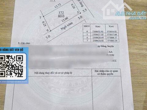 Bán đất thổ cư xã Quảng Bị – TP Hà Nội – Lô góc 2 mặt 2 cực đẹp  – S= 80m2 - 1