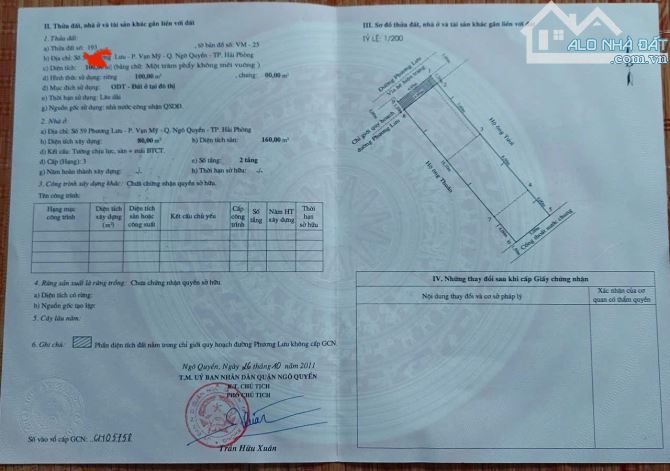 Bán lô đất mặt đường lán bè lê chân - 1