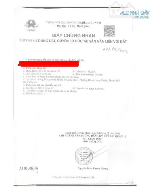 Bán biệt thự căn góc mặt tiền tại đường Đông Hưng Thuận 9, Quận 12 - 1