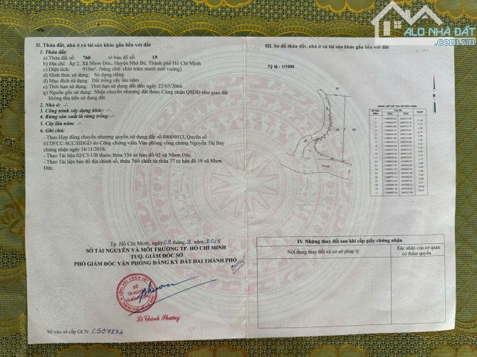 Bán đất Nguyễn Bình, Nhà Bè gần cầu Bà Sáu