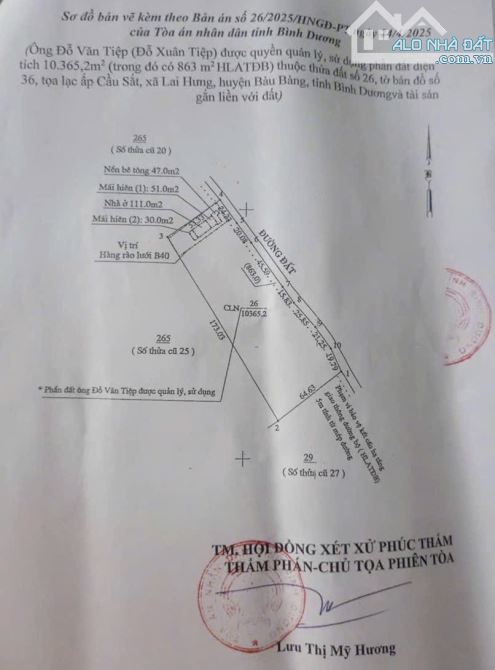 BÁN ĐẤT MT ĐƯỜNG ĐẤT, LAI HƯNG, BÀU BÀNG, DT:173x53, SHR, GIÁ 12 TỶ - 2