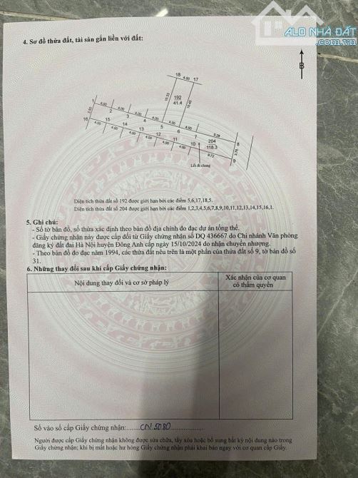 Chủ nhà cần tiền nên muốn bán gấp lô đất gần nhà văn hóa thôn Đường Nhạn, Thư Lâm, HN - 3