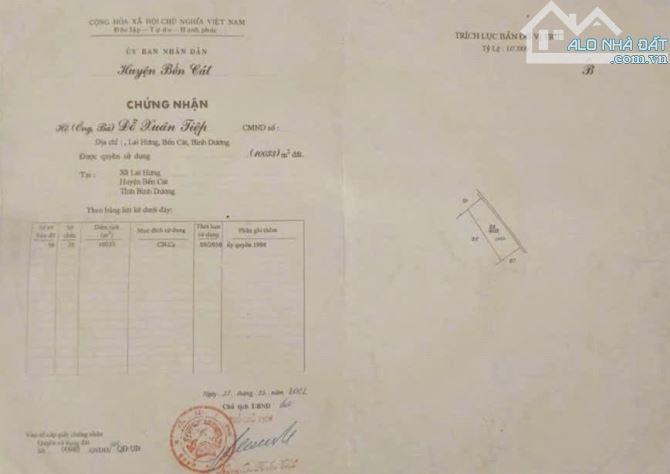 BÁN ĐẤT MT ĐƯỜNG ĐẤT, LAI HƯNG, BÀU BÀNG, DT:173x53, SHR, GIÁ 12 TỶ - 4