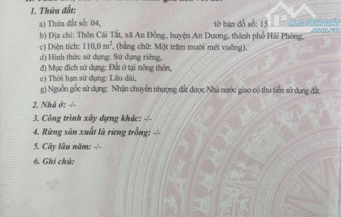 🌟 CHỈ 5 TỶ – LÔ ĐẤT ĐẸP KHU PHÂN LÔ CHA PI, CÁI TẮT – AN ĐỒNG – AN DƯƠNG- HẢI PHÒNG 🌟 - 4