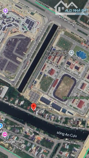 📌 Đất Mặt tiền Tôn Quang Phiệt View sông An Cựu, Tp Huế 💰 Giá 3ty3xx - 5