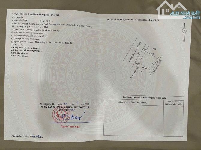 BÁN ĐẤT 300M2 KHỔ BIỆT THỰ KQH THUỶ DƯƠNG 3, CẠNH BỆNH VIỆN QUỐC TẾ, SIÊU THỊ AEON MALL - 5