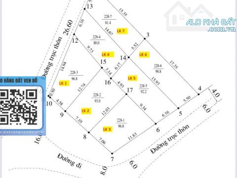 Bán đất thổ cư Xã Trần Phú  – Ô tô tránh nhau trước đất – LK4 – S= 80m² - 5