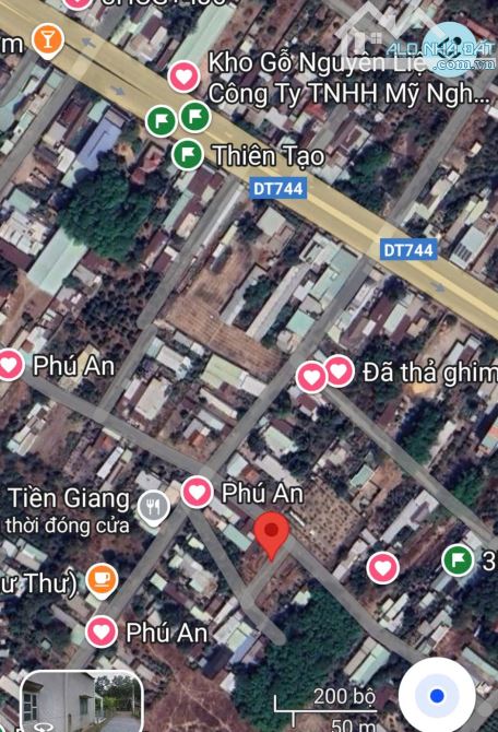 BÁN ĐẤT MT DX, PHÚ AN, TP.BẾN CÁT, DT:11x26, TC199M2, SHR, GIÁ 2,7 TỶ - 5