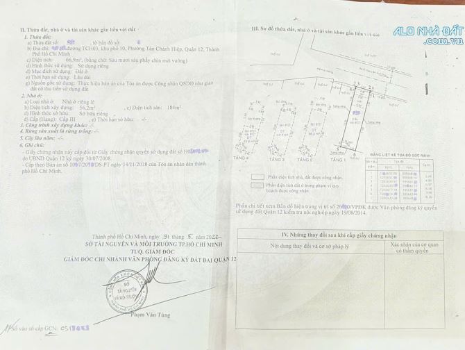 BÁN NHÀ GIÁ 6,78T, DT 155m2, MẶT ĐƯỜNG TCH16, Q12. - 5