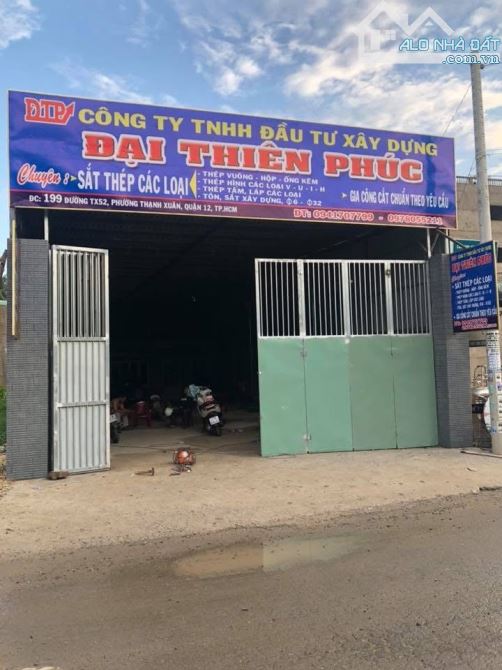 Kho Xưởng 8x25m Đường Thạnh Xuân 52, P.Thạnh Xuân Quận 12 Giá 15tr/th Cọc 2th