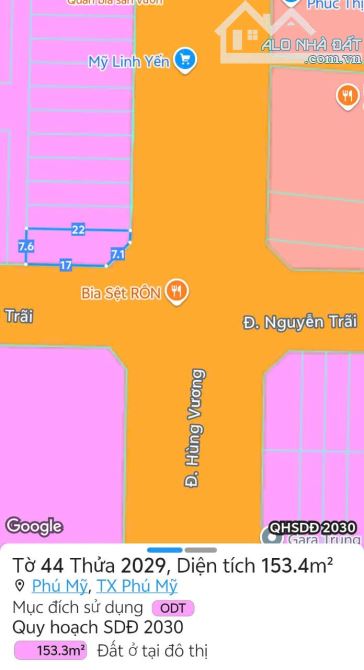 Bán Gấp Lô Góc 2MT Đường Hùng Vương - KINH DOANH BẬC NHẤT PHÚ MỸ - 1