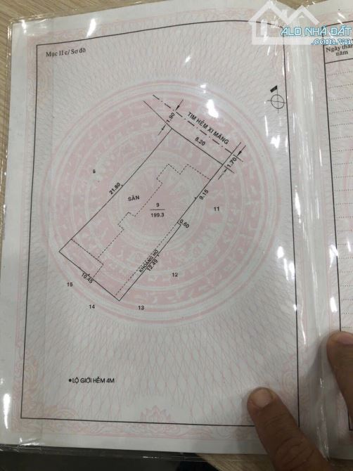 Bán nhà hẻm 1 trục Bành Văn Trân 8.2*22m 200m2 21 tỷ Tl