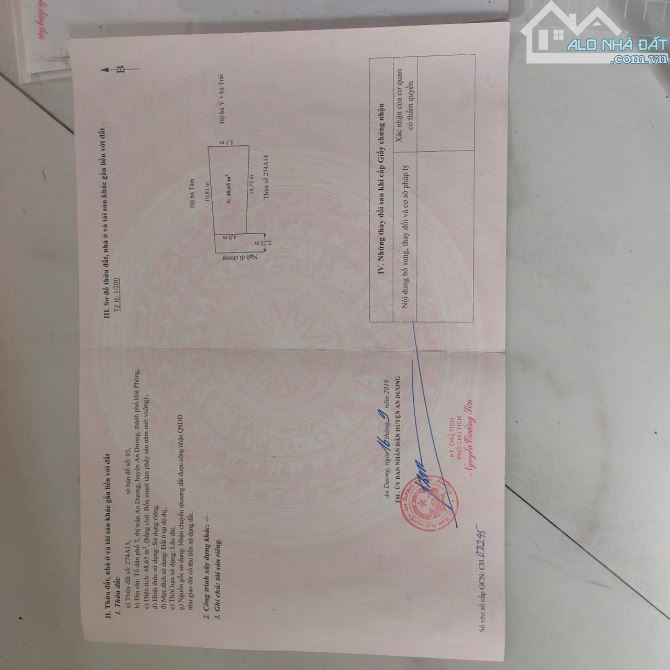 Bán nhà 3 tầng tại thị trấn An Dương.