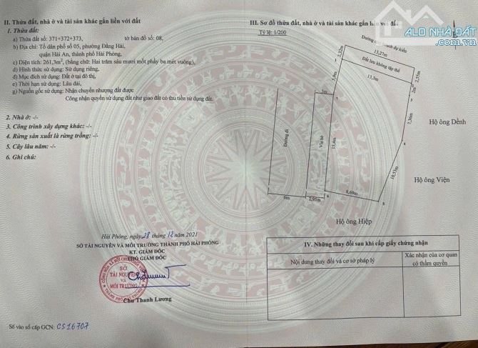 Bán đất mặt đường Worldbank Bùi Viện 261m giá 88 triệu/m