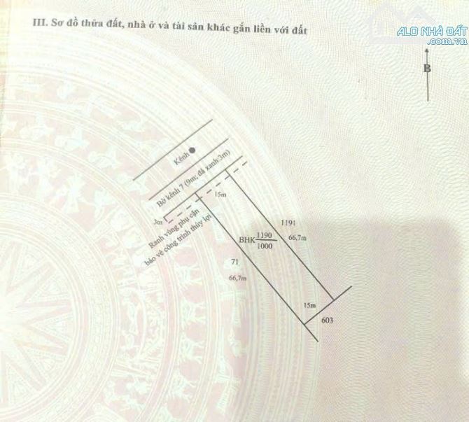 Chỉ 650tr sở hữu 1000m2 đất vườn 15x 66m, View Kênh cực đẹp