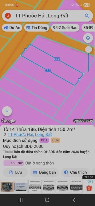F0 thị trấn Phước Hải. gần TL44B. chỉ 1 ty2-1 ty380 - 1