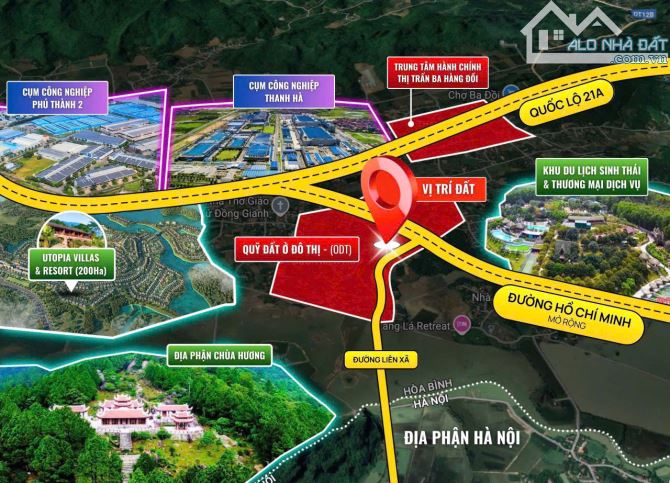 Chỉ 5xxtr/lô sở hữu ngay đất nền sổ đỏ trao tay ven đô tại thị trấn Ba Hàng Đồi Hòa Bình - 1
