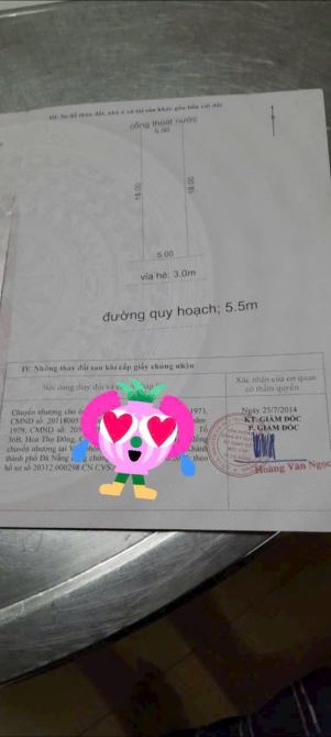 Bán đất MT đường Bầu Gia Thượng 2- Hoà Thọ Đông- Cẩm Lệ- Đà Nẵng - Rẻ nhất thị trường - 1