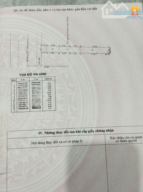 Bán đất 11.3x45m, mặt tiền đường ĐT.743C P. Tân Đông Hiệp gần Vincom 550 - 1