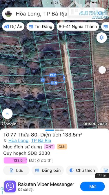 Chính chủ gửi bán lô đất đẹp tại đường nhánh bê tông, đường số 4, Tam Long – Hòa Long, Bà - 1