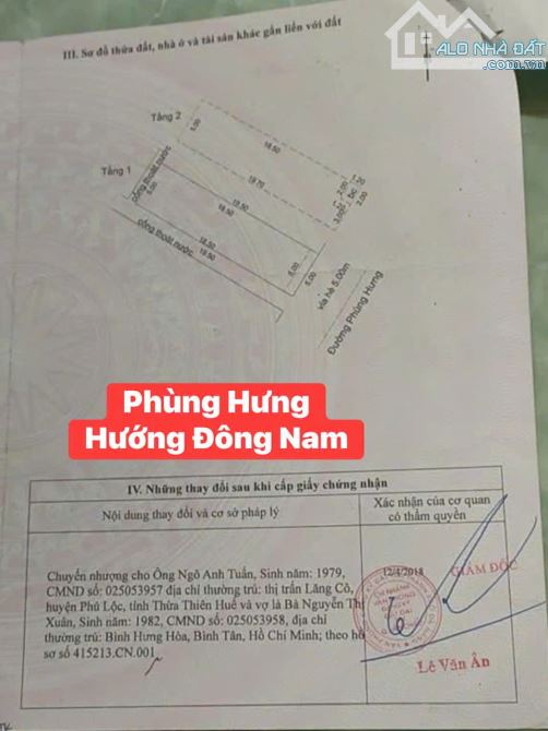 Nhà 2 Tầng  đường 10m5 Phùng Hưng, Gần Biển. S= 98m2 ngang 5m kẹp luồng. Giá: 8.4tỷ - 1