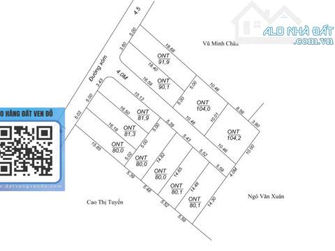Bán đất phân lô Xã Xuân Mai – Giá tốt, pháp lý rõ ràng S=104m²  LK03 - 2