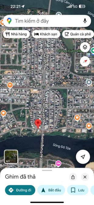 Bán lô góc đẹp 177m2 - Góc 2 mặt tiền view Sông  đường Nguyễn Đình Thi - Hồ Phi Tích , Hoà - 2