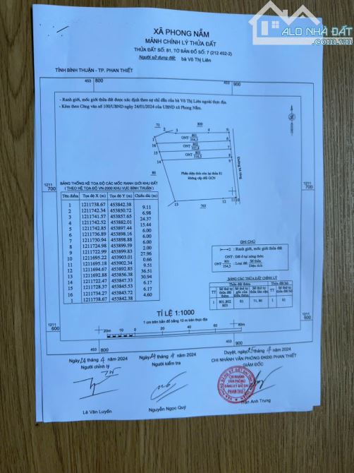 BÁN LÔ ĐẤT 2 MẶT TIỀN 2477m2 FULL THỔ CƯ, PHONG NẪM, PHAN THIẾT - 2