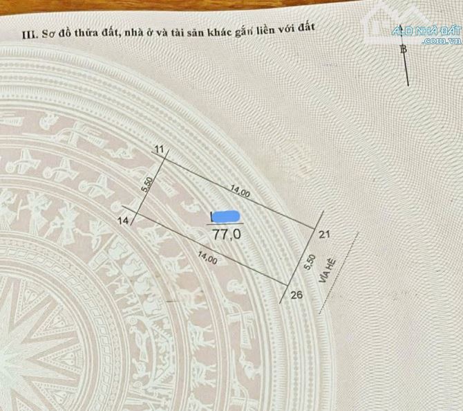 Đất đấu giá Đông Mỹ (xã Nam Phù). DT: 77m, MT:5.5m, 2 vỉa hè, đường 8m, thông giá 9.9 tỷ - 3