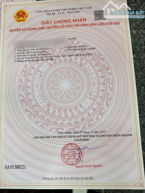 Bán Đất Diên An - Vị Trí đẹp cách Võ Nguyên Giáp chỉ 100 mét - 1tỷ100tr - 3