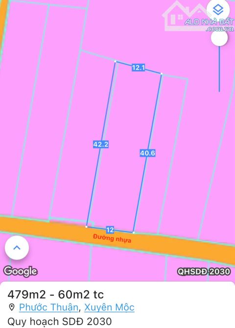 Hiếm, căn nhà 479m2 cách ngã 4 Hồ Tràm chỉ 1.5km, sẵn nhà, sẵn thổ cư, giá chỉ 6 tỷ còn TL - 3