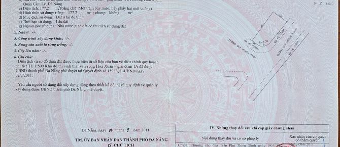 Bán lô góc đẹp 177m2 - Góc 2 mặt tiền view Sông  đường Nguyễn Đình Thi - Hồ Phi Tích , Hoà - 3