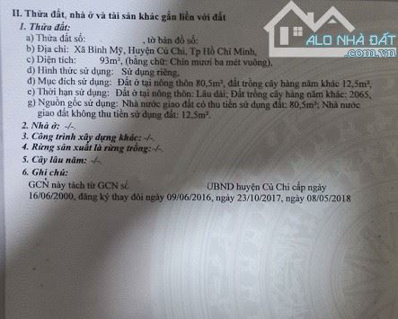 CHỦ VỠ NỢ, GỬI BÁN NHANH NHÀ CẤP 4 ĐƯỜNG BÌNH MỸ, CỦ CHI, GIÁ 600TR, SỔ HỒNG RIÊNG - 3