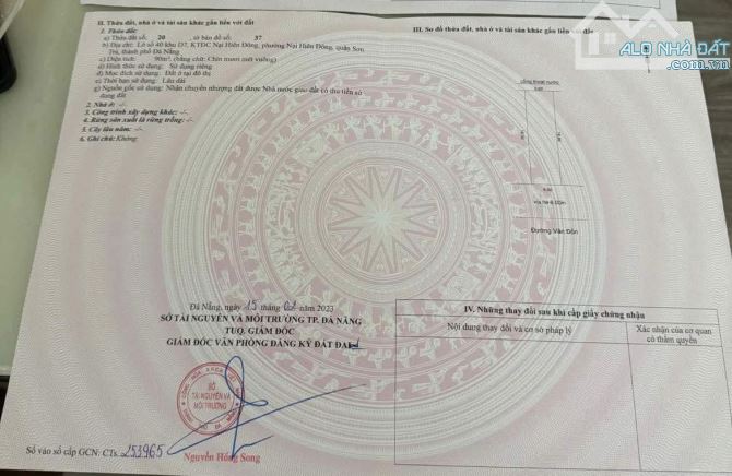 Chính chủ bán lô đất 15m Sh Vân đồn, Sơn trà giá 8,7 tỷ - 3