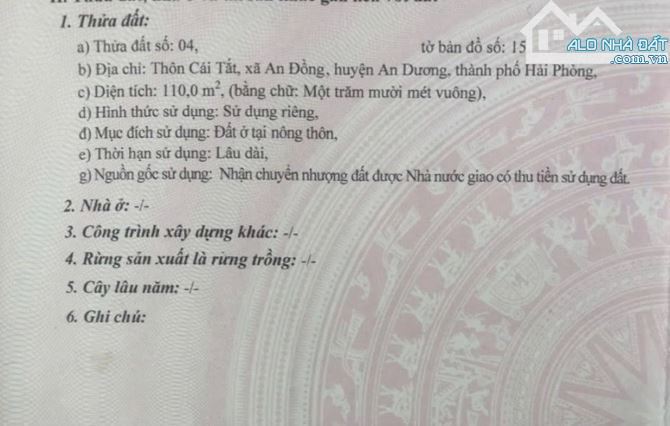 🌟 CHỈ 5 TỶ – LÔ ĐẤT ĐẸP KHU PHÂN LÔ CHA PI, CÁI TẮT – AN ĐỒNG – AN DƯƠNG- HẢI PHÒNG 🌟 - 4