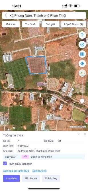 BÁN LÔ ĐẤT 2 MẶT TIỀN 2477m2 FULL THỔ CƯ, PHONG NẪM, PHAN THIẾT - 4