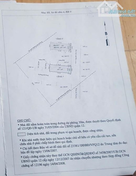 Q12 – HXH N.Thị Búp – Hiệp Thành City – 2 mặt tiền – 4x12  – SHR - 6