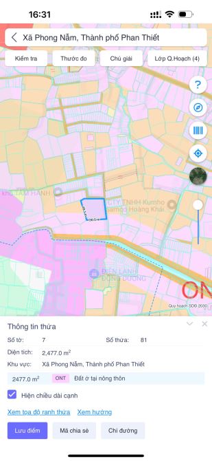 BÁN LÔ ĐẤT 2 MẶT TIỀN 2477m2 FULL THỔ CƯ, PHONG NẪM, PHAN THIẾT - 5
