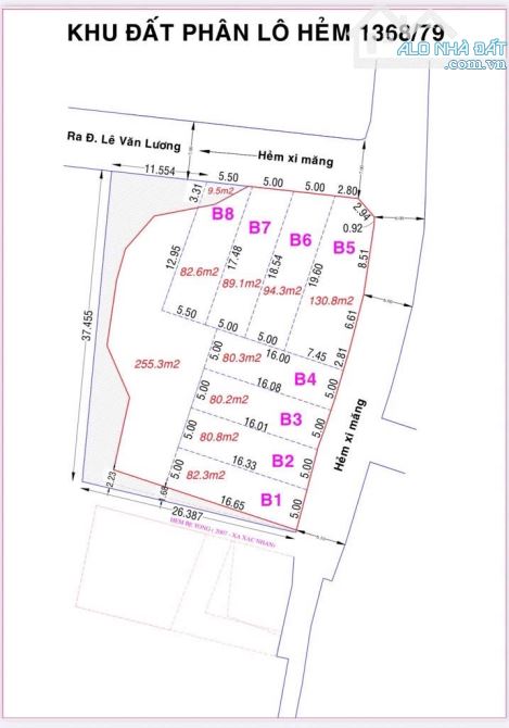 Phạm Hữu Lầu nối dài 1368 Lê Văn Lương  ĐẤT PHÂN LÔ XÂY DỰNG TỰ DO - HÀNG F0 - CÒN LẠI 3 L - 6