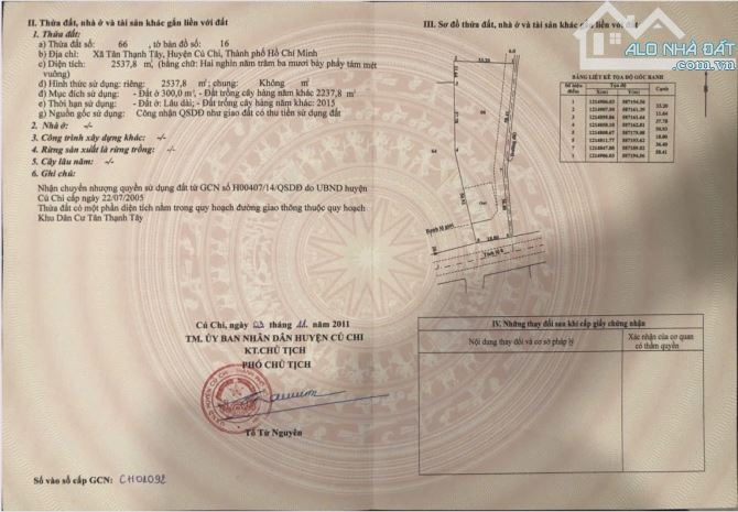 Bán đất mặt tiền Tỉnh Lộ 8, Tân Thạnh Tây, Củ Chi: 18,8m (NH: 33m) x 94= 2538m, giá 45 tỷ. - 8