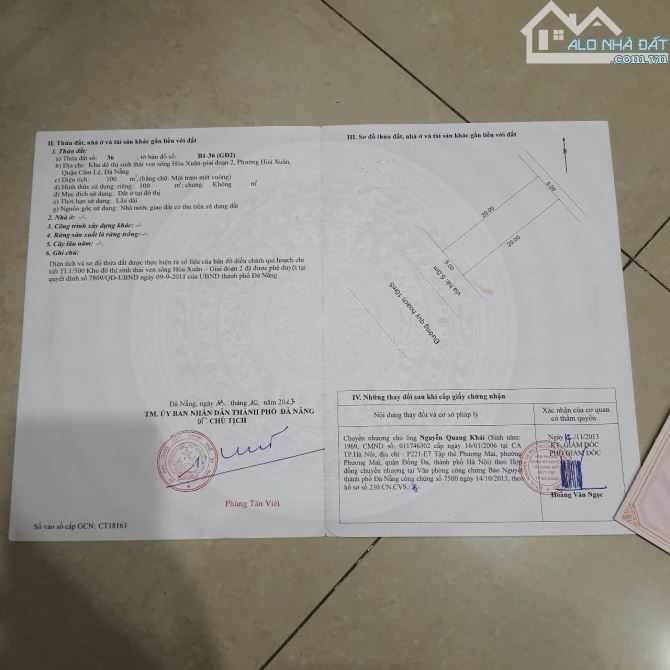 BÁN ĐẤT ĐƯỜNG 10M5 BÙI TRANG CHƯỚC,HÒA XUÂN,CẨM LỆ GIÁ 7TY